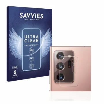 Parte frontal de un envase de producto con el logotipo de la marca Savvies. Al lado se muestra el dispositivo Samsung Galaxy N