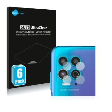 Parte frontal de un envase de producto con el logotipo de la marca Savvies. Al lado se muestra el dispositivo Motorola Moto G1