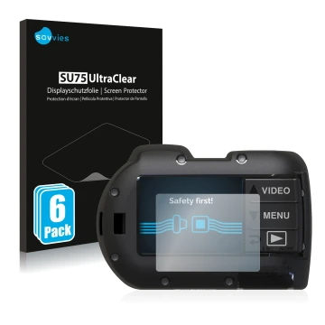 Parte frontal de un envase de producto con el logotipo de la marca Savvies. Al lado se muestra el dispositivo SeaLife Micro 3.