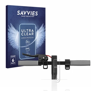 Parte frontal de un envase de producto con el logotipo de la marca Savvies. Al lado se muestra el dispositivo Xiaomi Mi 1S con