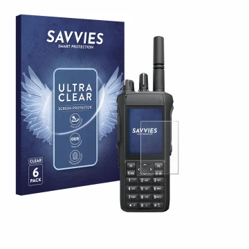 Parte frontal de un envase de producto con el logotipo de la marca Savvies. Al lado se muestra el dispositivo Motorola R7 con 