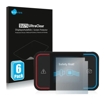 Parte frontal de un envase de producto con el logotipo de la marca Savvies. Al lado se muestra el dispositivo Saphe Drive Pro 