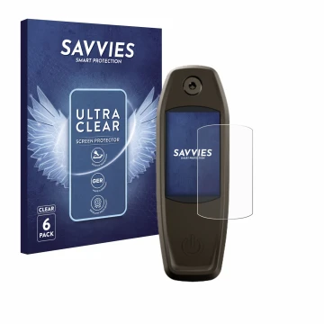 Parte frontal de un envase de producto con el logotipo de la marca Savvies. Al lado se muestra el dispositivo Specialized Mast