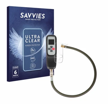 Parte frontal de un envase de producto con el logotipo de la marca Savvies. Al lado se muestra el dispositivo Bartec TAP 100 /