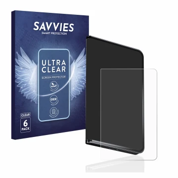 Parte frontal de un envase de producto con el logotipo de la marca Savvies. Al lado se muestra el dispositivo Ledger Stax cryp