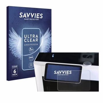 Parte frontal de un envase de producto con el logotipo de la marca Savvies. Al lado se muestra el dispositivo Bambu Lab X1-Car