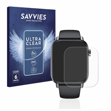 Parte frontal de un envase de producto con el logotipo de la marca Savvies. Al lado se muestra el dispositivo Levowatch Doitx 