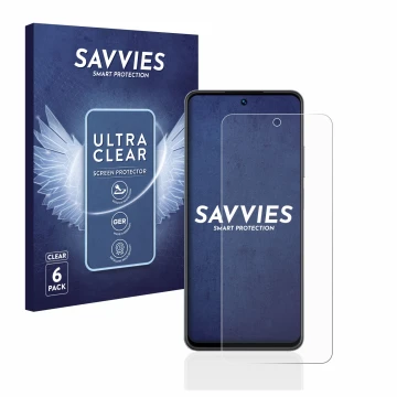 Parte frontal de un envase de producto con el logotipo de la marca Savvies. Al lado se muestra el dispositivo realme C55 con s
