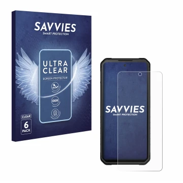 Parte frontal de un envase de producto con el logotipo de la marca Savvies. Al lado se muestra el dispositivo iiiF150 Raptor c