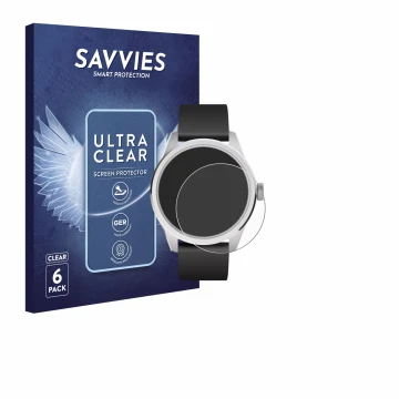 Parte frontal de un envase de producto con el logotipo de la marca Savvies. Al lado se muestra el dispositivo Withings ScanWat