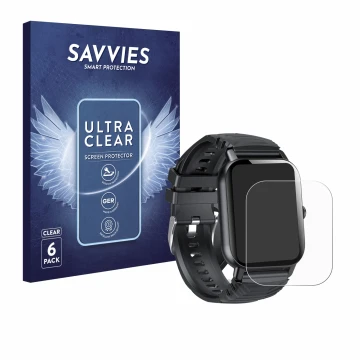 Parte frontal de un envase de producto con el logotipo de la marca Savvies. Al lado se muestra el dispositivo Ddidbi P66D 1.85