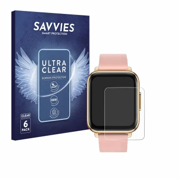 Parte frontal de un envase de producto con el logotipo de la marca Savvies. Al lado se muestra el dispositivo FMK IP68 1.7