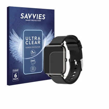 Parte frontal de un envase de producto con el logotipo de la marca Savvies. Al lado se muestra el dispositivo Popglory IP67 1.