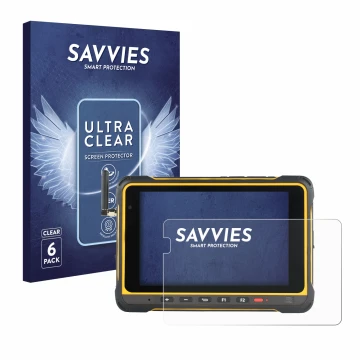 Parte frontal de un envase de producto con el logotipo de la marca Savvies. Al lado se muestra el dispositivo AIR3 7.3 con su 