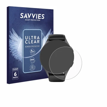 Parte frontal de un envase de producto con el logotipo de la marca Savvies. Al lado se muestra el dispositivo Hama 8900 (42 mm