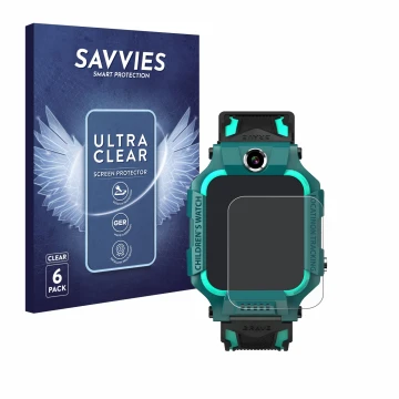 Parte frontal de un envase de producto con el logotipo de la marca Savvies. Al lado se muestra el dispositivo Retoo Smartwatch