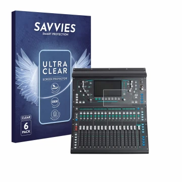 Parte frontal de un envase de producto con el logotipo de la marca Savvies. Al lado se muestra el dispositivo Allen&Heat SQ5 c