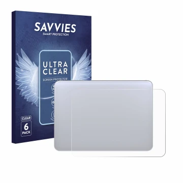 Parte frontal de un envase de producto con el logotipo de la marca Savvies. Al lado se muestra el dispositivo Apple Magic 3 (T