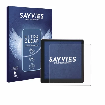 Parte frontal de un envase de producto con el logotipo de la marca Savvies. Al lado se muestra el dispositivo Shelly Wall Disp