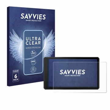 Parte frontal de un envase de producto con el logotipo de la marca Savvies. Al lado se muestra el dispositivo Garmin Tread 2 P