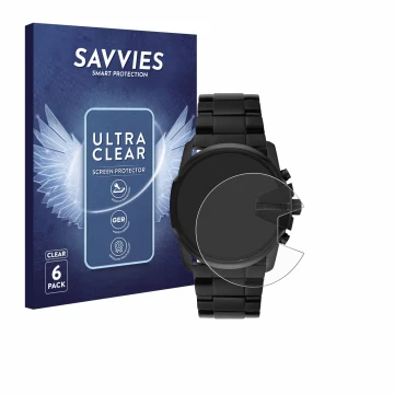 Parte frontal de un envase de producto con el logotipo de la marca Savvies. Al lado se muestra el dispositivo Diesel Master Ch