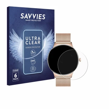 Parte frontal de un envase de producto con el logotipo de la marca Savvies. Al lado se muestra el dispositivo LIGE FV12 1.43