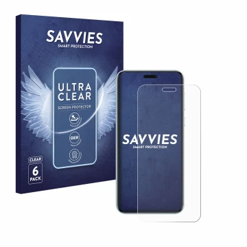 Parte frontal de un envase de producto con el logotipo de la marca Savvies. Al lado se muestra el dispositivo Honor Magic 7 RS