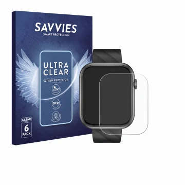 Parte frontal de un envase de producto con el logotipo de la marca Savvies. Al lado se muestra el dispositivo Braidol Smartwat