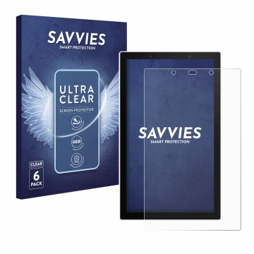 Parte frontal de un envase de producto con el logotipo de la marca Savvies. Al lado se muestra el dispositivo SONOFF NSPanel P