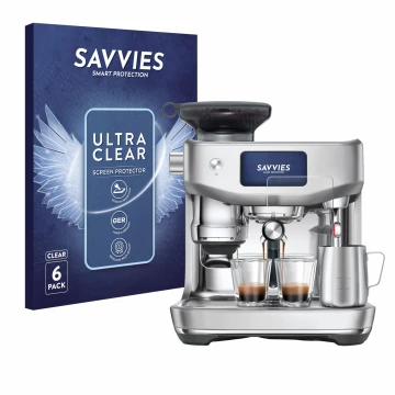 Parte frontal de un envase de producto con el logotipo de la marca Savvies. Al lado se muestra el dispositivo Sage the Oracle 