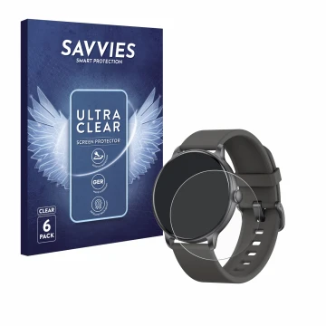 Parte frontal de un envase de producto con el logotipo de la marca Savvies. Al lado se muestra el dispositivo Zppsnfit G1 1.43
