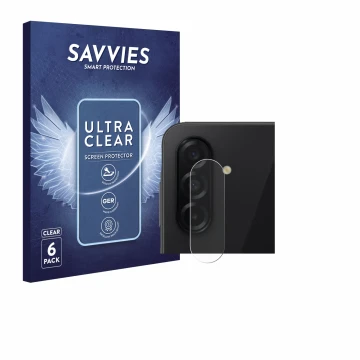 Parte frontal de un envase de producto con el logotipo de la marca Savvies. Al lado se muestra el dispositivo Samsung Galaxy A