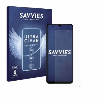 Parte frontal de un envase de producto con el logotipo de la marca Savvies. Al lado se muestra el dispositivo Xiaomi Poco C71 