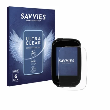 Parte frontal de un envase de producto con el logotipo de la marca Savvies. Al lado se muestra el dispositivo Decathlon Van Ry
