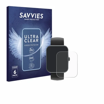 Parte frontal de un envase de producto con el logotipo de la marca Savvies. Al lado se muestra el dispositivo Alutoria S80K 1.