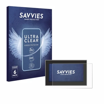 Parte frontal de un envase de producto con el logotipo de la marca Savvies. Al lado se muestra el dispositivo Headrush Flex Pr