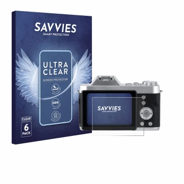 Parte frontal de un envase de producto con el logotipo de la marca Savvies. Al lado se muestra el dispositivo Rollei Powerflex