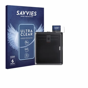 Parte frontal de un envase de producto con el logotipo de la marca Savvies. Al lado se muestra el dispositivo Anycubic Kobra S