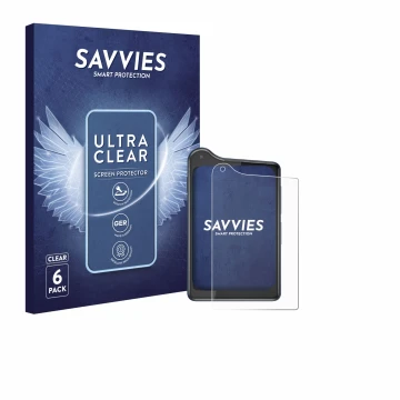 Parte frontal de un envase de producto con el logotipo de la marca Savvies. Al lado se muestra el dispositivo Xiaomi Qin K25 c