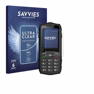 Parte frontal de un envase de producto con el logotipo de la marca Savvies. Al lado se muestra el dispositivo Hammer Rock con 