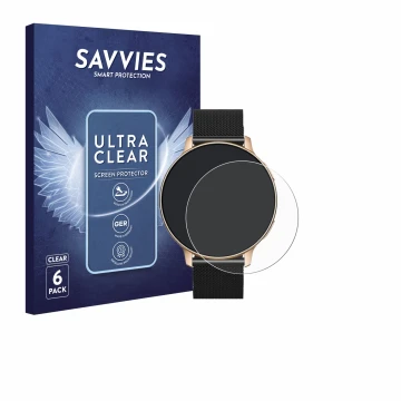 Parte frontal de un envase de producto con el logotipo de la marca Savvies. Al lado se muestra el dispositivo Aimiuvei S53 1.3