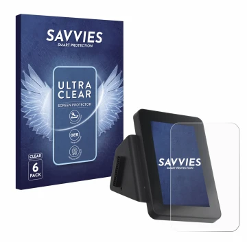 Parte frontal de un envase de producto con el logotipo de la marca Savvies. Al lado se muestra el dispositivo Anycubic Kobra 3