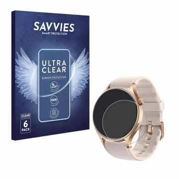 Parte frontal de un envase de producto con el logotipo de la marca Savvies. Al lado se muestra el dispositivo aeac AR01 1.32