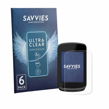 Parte frontal de un envase de producto con el logotipo de la marca Savvies. Al lado se muestra el dispositivo Magene C606 Pro 