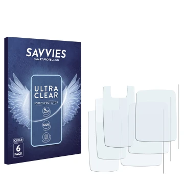 Parte frontal de un envase de producto con el logotipo de la marca Savvies. Al lado está el protector de pantalla correspondie
