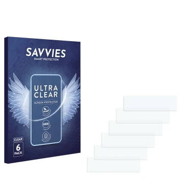 Parte frontal de un envase de producto con el logotipo de la marca Savvies. Al lado está el protector de pantalla correspondie