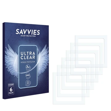 Parte frontal de un envase de producto con el logotipo de la marca Savvies. Al lado está el protector de pantalla correspondie