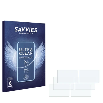 Parte frontal de un envase de producto con el logotipo de la marca Savvies. Al lado está el protector de pantalla correspondie