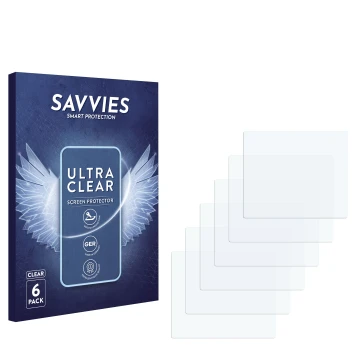 Parte frontal de un envase de producto con el logotipo de la marca Savvies. Al lado está el protector de pantalla correspondie