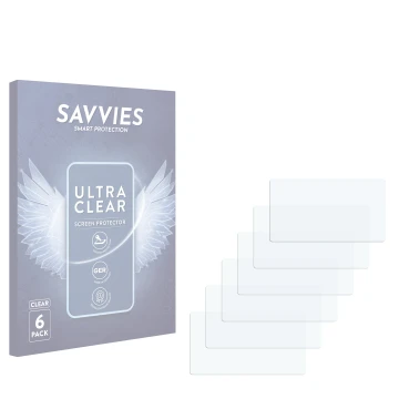 Parte frontal de un envase de producto con el logotipo de la marca Savvies. Al lado está el protector de pantalla correspondie